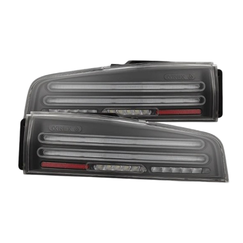 AlphaRex 23-25 Nissan Z Nova-Series Twin-Loop Style Prismatic LED Tail Lights - Black (691010)